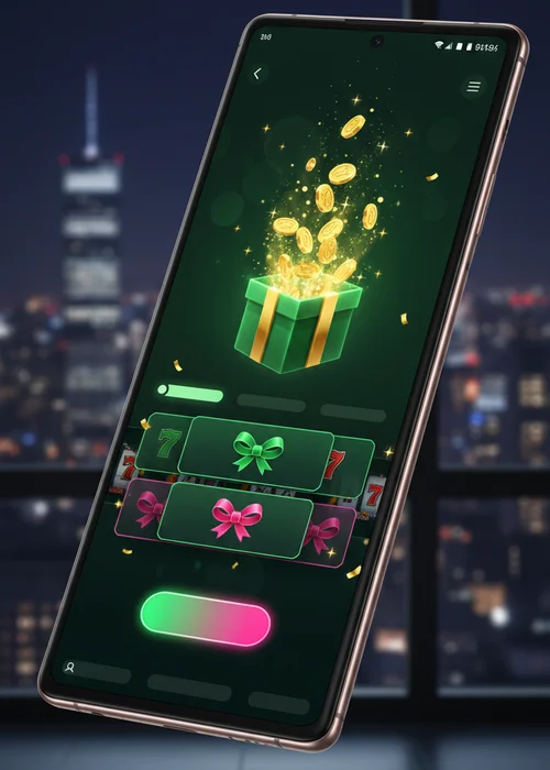 AMO Casino's vibrant welcome bonus banner showcasing a golden trophy and casino chips, highlighting the A$500 bonus and 50 Free Spins offer for new Australian players.